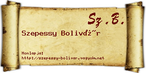 Szepessy Bolivár névjegykártya